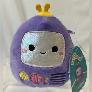 NWT Purple & silver retro tv tech squad 5 inch Squishmallows